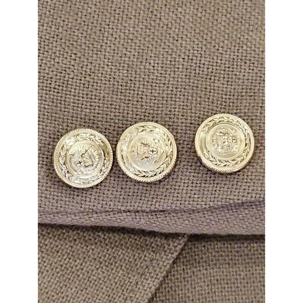 Vintage Lacrosse Wool Blend Sports Jacket Blazer Military-inspired Buttons 38R